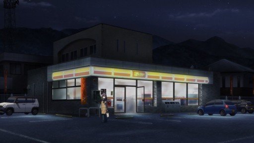 コンビニ前での待ち合わせと買い物
